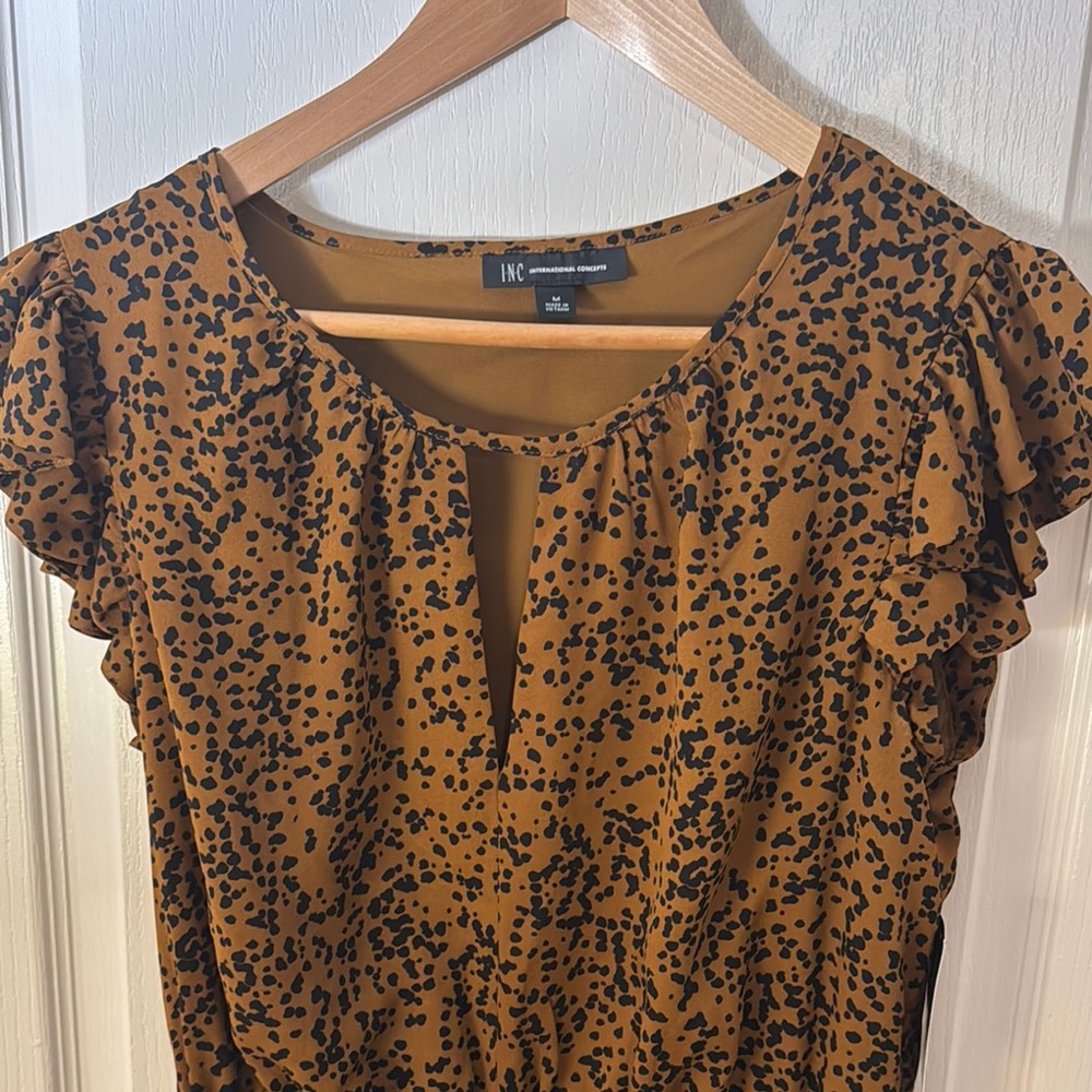 INC International Concepts Leopard Print  Dress NWT
